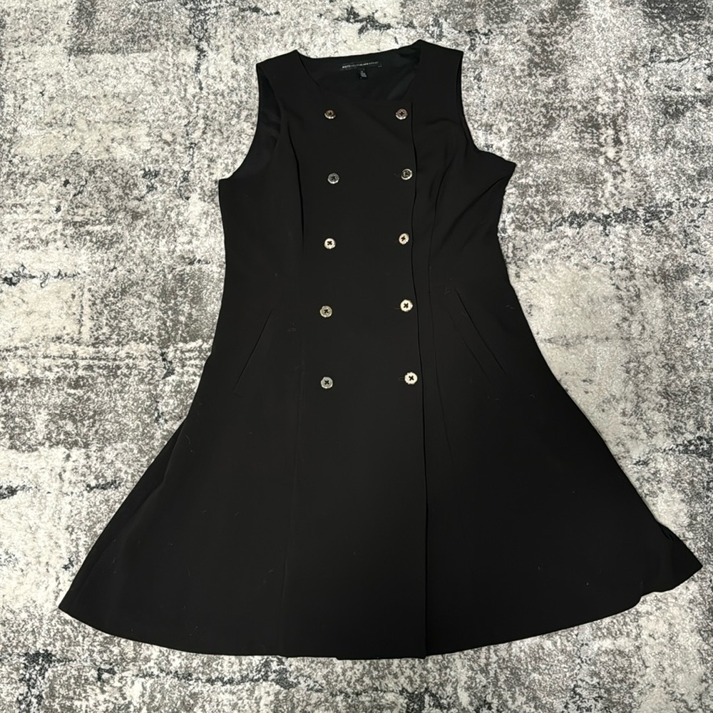 Black dress - button up, short sleeve but can dowith black long sleeve under
